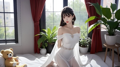 居家一字肩礼服性感女神