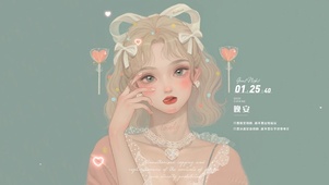 动漫插画手绘少女系列2