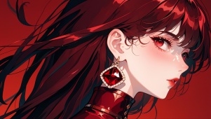 红发霸气少女