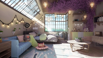 4K唯美治愈阳光房间