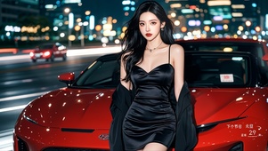 跑车美人