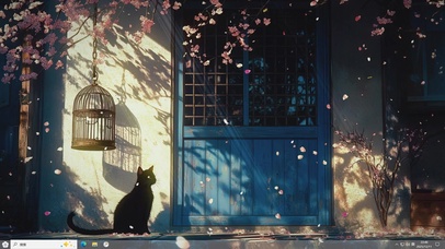 樱落闲庭-桌面主题