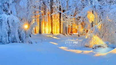 唯美治愈冬季下雪天