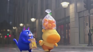 下雨了，快跑