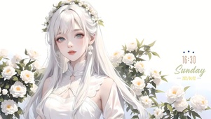 4k山茶花少女