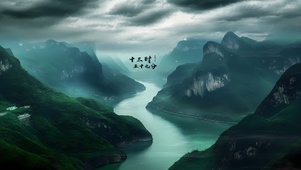 雨天 山谷