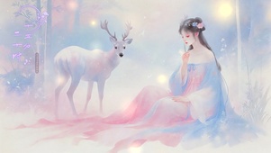 高清古风竹林女