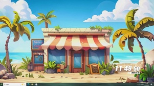 夏天沙滩桌面主题