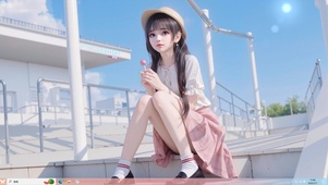 粉裙懵懂少女