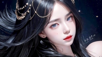 4K高清宇宙中的少女