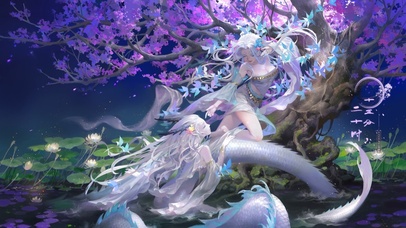 4K唯美古风仙女与龙女