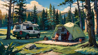 森林露营房车