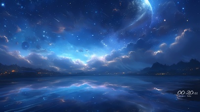 星空湖景