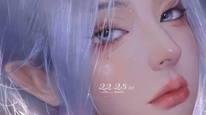 4K唯美银发女孩