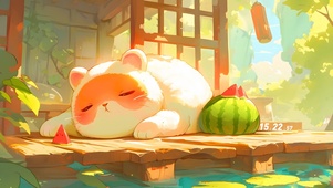 爱吃西瓜小浣熊