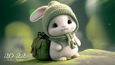 可爱绿色小兔兔