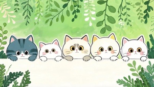 趣味萌猫探头
