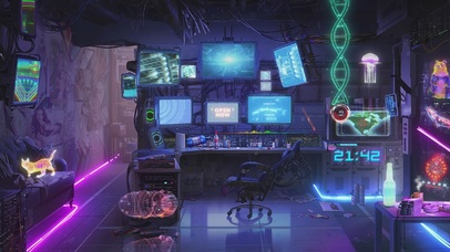 赛博朋克科技房间