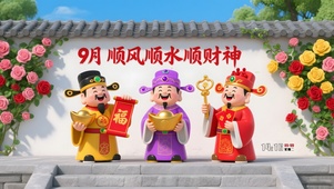9月顺风顺水顺财神