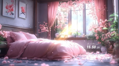 唯美温馨樱花卧室