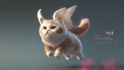 飞天可爱小猫咪