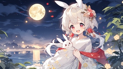 中秋一起看月亮