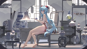 4K国风旗袍长腿少女