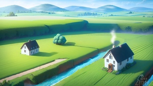 护眼盆地小屋