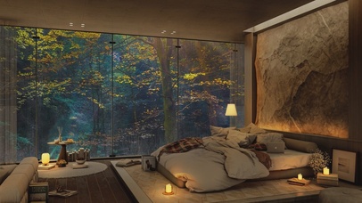 唯美治愈森林房间卧室