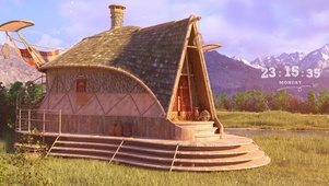 4K乡村夏日护眼小屋（带鱼屏）