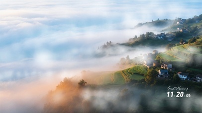 清晨乡村风景