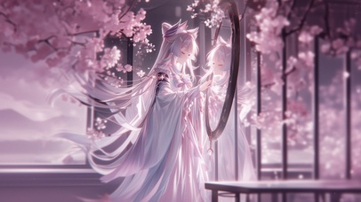 雪墨壁纸丨心海丨镜中人丨