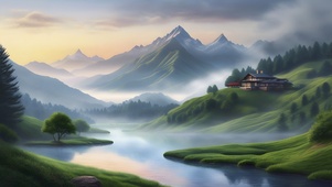 大自然风景山水河流湖泊01