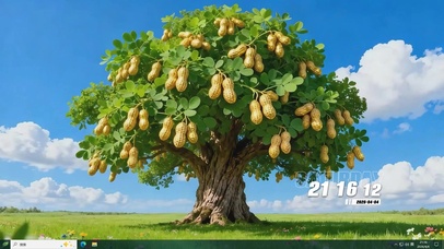 白云树木桌面主题