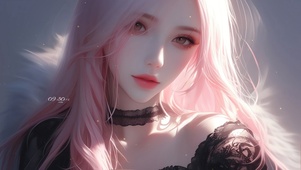 4K清纯气质粉发女孩