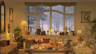 唯美治愈大雪森林房间