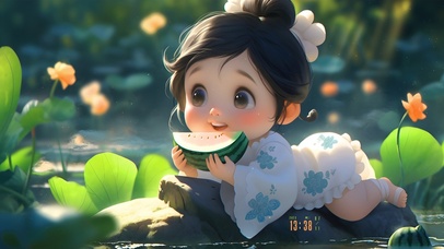 国风可爱萌娃 4K