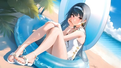 耀嘉音-海边泳装少女