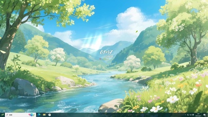 清凉养眼溪流4K