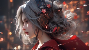 银发古风美少女