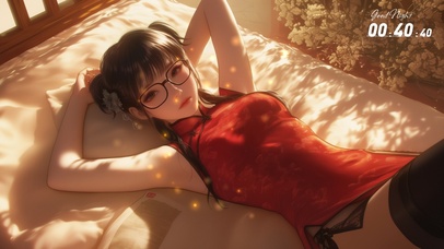 她的身影轻盈，柔和且神秘