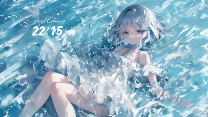 雪墨壁纸丨芙宁娜丨夏日戏水丨