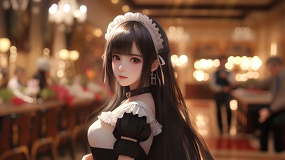 女仆装可爱女孩