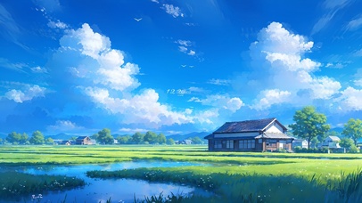 4K唯美春天乡村田野美景