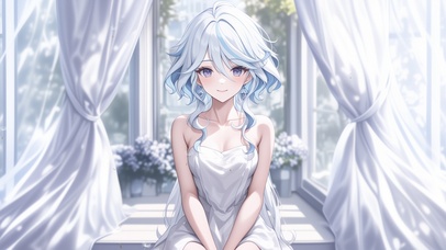 雪墨壁纸丨芙宁娜丨纯白浴袍丨