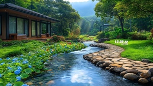 护眼山中后院溪流