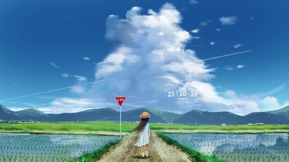 唯美治愈夏日乡村田野小路