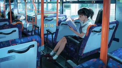 温馨夏日动漫少女