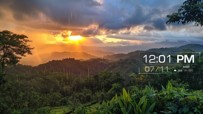 清晨的山间日出