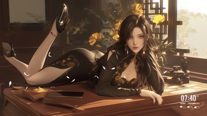 她像雨后街道上反射的霓虹